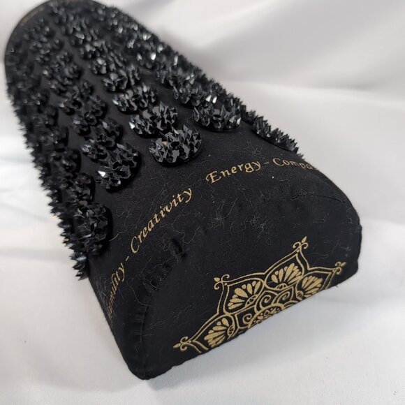 Shakti Mat Acupressure Kanjo Black Pillow Yoga Stress Pain Relief Relax Neck - Picture 8 of 10